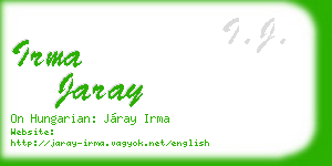 irma jaray business card
